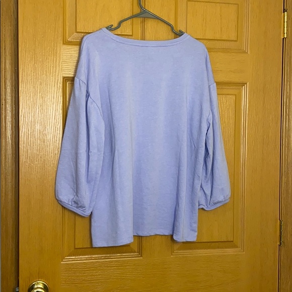🌸NWOT Lavender sweater with 3/4 bell sleeves - Picture 4 of 5